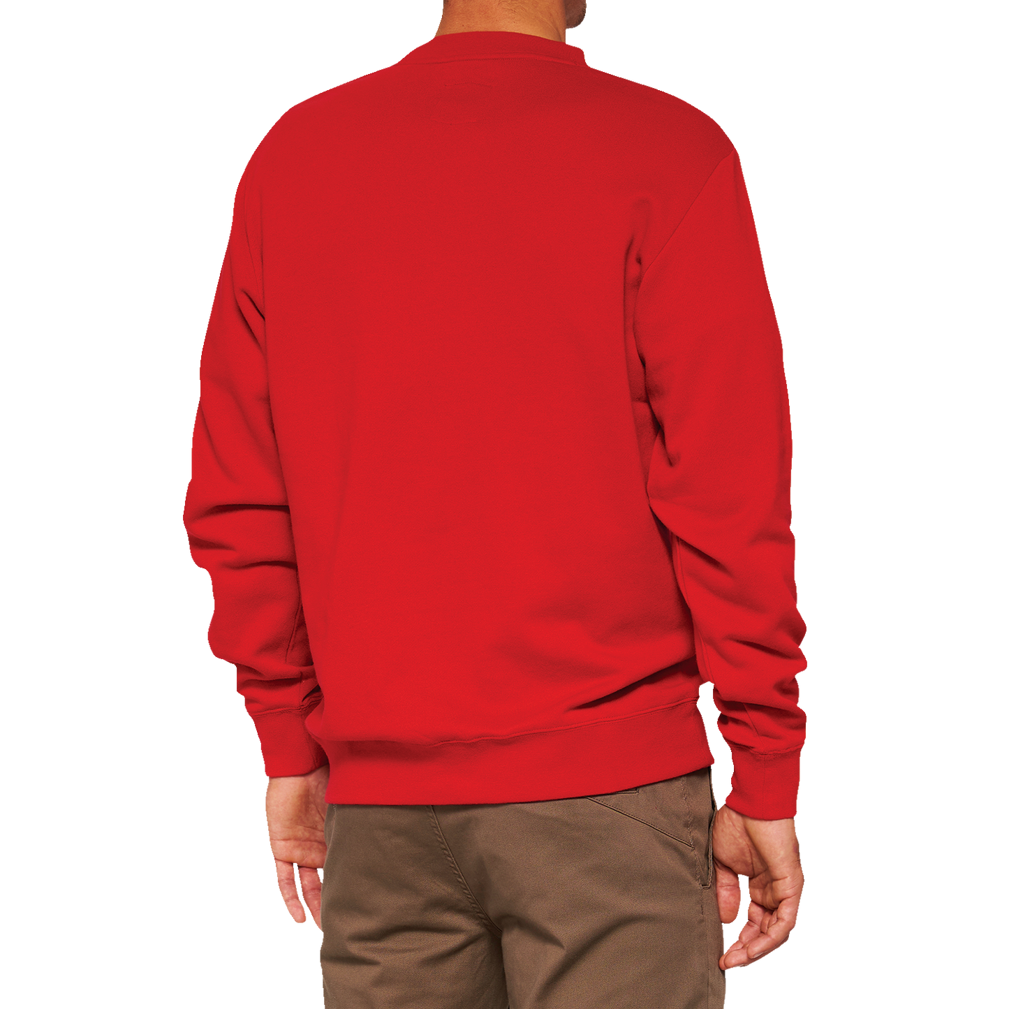 100% Icon Long-Sleeve Fleece Sweatshirt - Red - Small 20026-00010 - Howling Moto