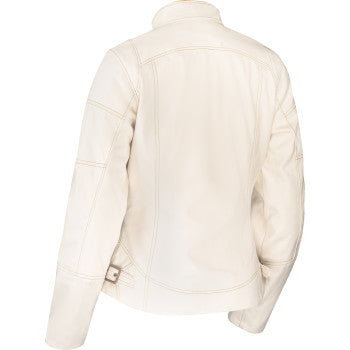 ICON Women's Tuscadero3™ Jacket in white, 2XL, featuring a stylish, lightweight jacket design with zip-up front and modern fit.