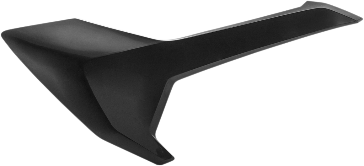 Black Acerbis side panels for body, designed for off-road or motocross bikes, with visible mounting points and carbon fiber look.