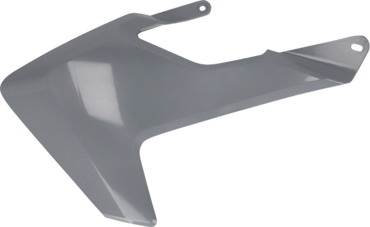 Gray ACERBIS radiator shrouds for Husqvarna TC 65 (2017-2023) motorcycle, body parts designed for protection and style.