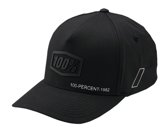 100% Shadow Flexfit® Hat - Black - Large/XL 20043-00009 - Howling Moto