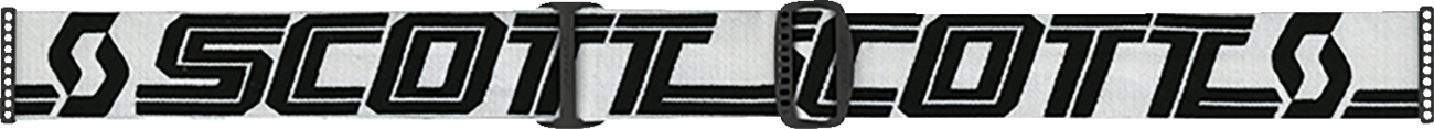 Scott Primal Goggles in white and black with clear lenses, designed for motorcycle or motocross use.