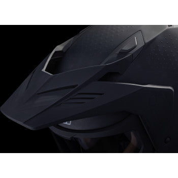 Black ICON Elsinore™ helmet in medium size with Monotype design, featuring a sleek helmet shape and matte finish.