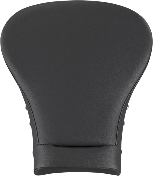 Black SADDLEMEN Pillion Pad for Lariat Touring seats, studded design, compatible with FL models 2008-2023, by Bill's Exhausts.