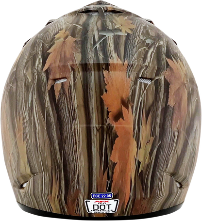 Bill's Exhausts AFX FX-17 helmet in camouflage with XL size, featuring a sleek, protective motorcycle helmet design.