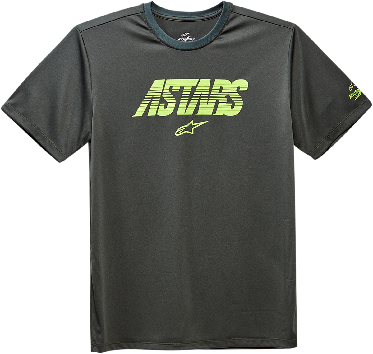 Alpinestars Tech Angle Premium T-Shirt in spruce color, medium size, featuring a stylish graphic design, made from comfortable fabric.