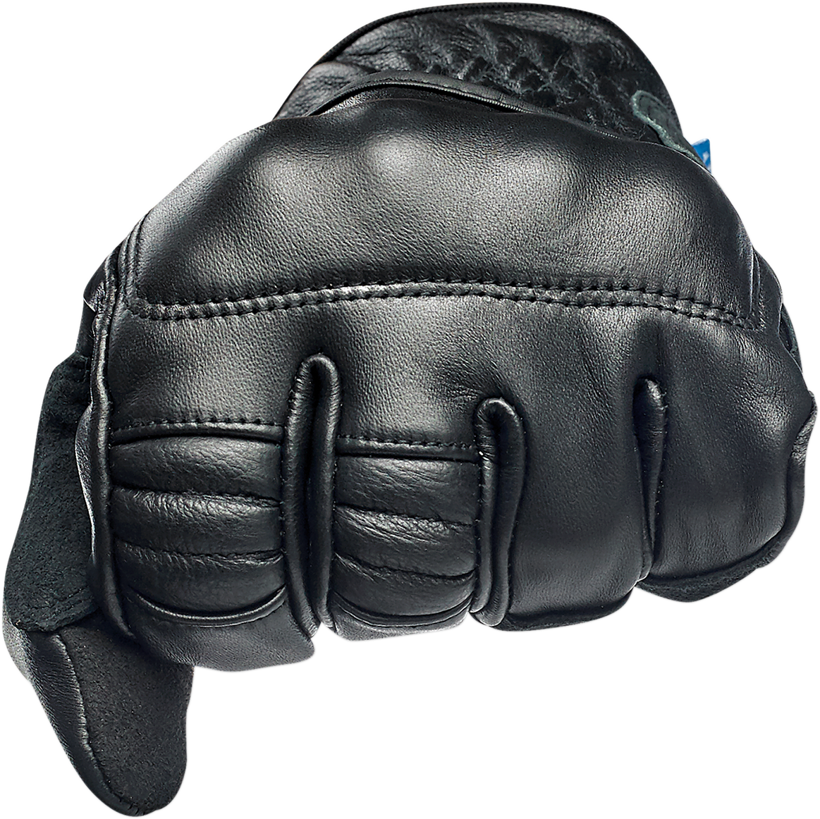 Black BILTWELL Belden gloves in medium size, showing the textured leather surface and reinforced stitching for durability.