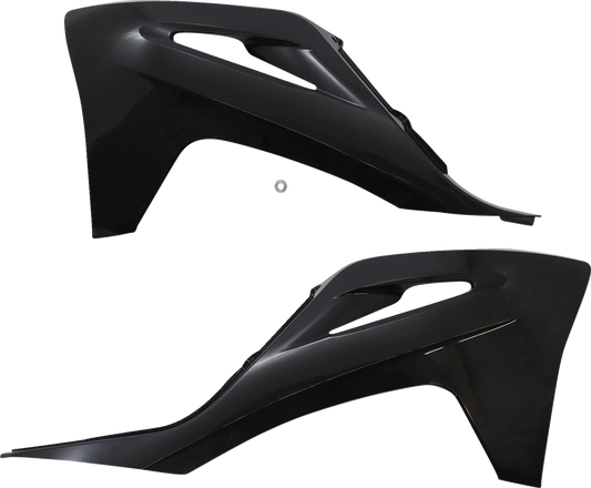A black and metallic ACERBIS full replacement body kit for motorcycles, designed for a sleek, custom look.