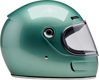 Bill's Exhausts BILTWELL Gringo SV helmet in metallic seafoam, medium size, with sleek design and smooth finish.