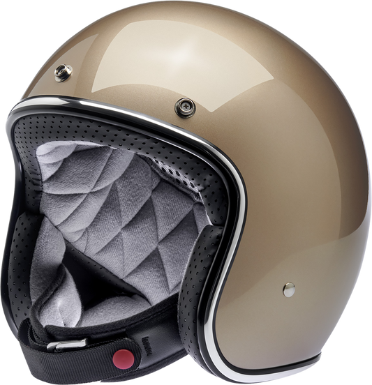 BILTWEll Bonanza helmet in metallic champagne finish, medium size, featuring a sleek helmet design with smooth surface and sporty style