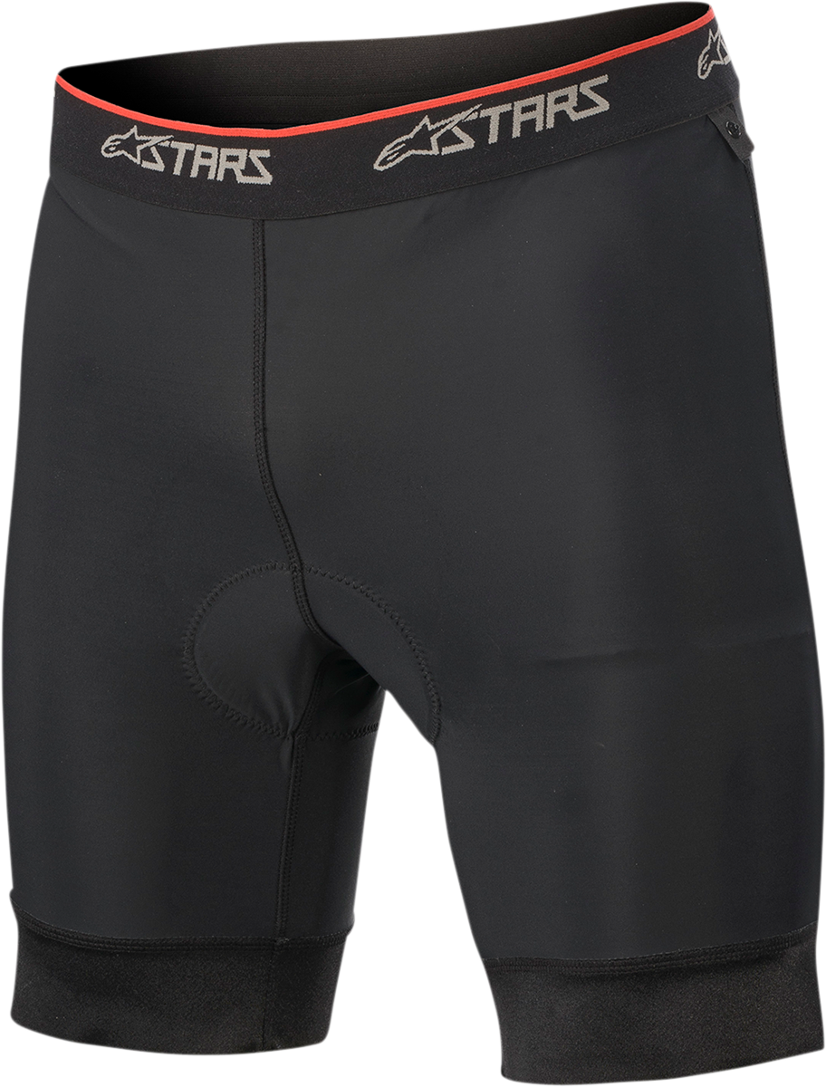 Black ALPINESTARS Inner Pro V2 Shorts, US size 38, designed for comfort and mobility, shown on a plain background.
