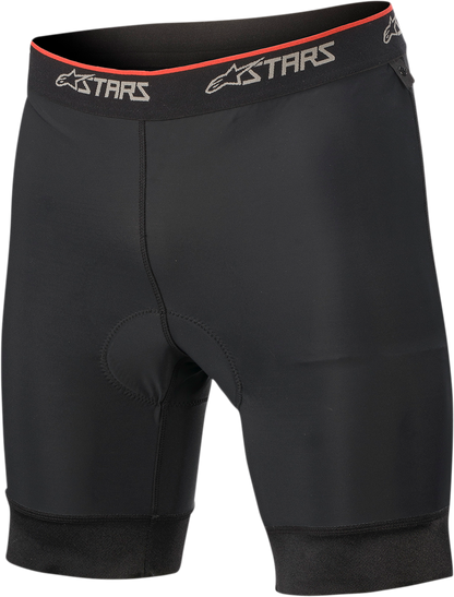 Black ALPINESTARS Inner Pro V2 Shorts, US size 38, designed for comfort and mobility, shown on a plain background.