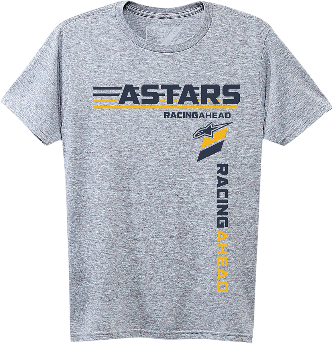 Alpinestars Heather Gray Viewing T-Shirt in medium size, featuring a casual fit and graphic design on the front.
