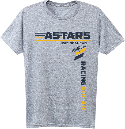 Alpinestars Heather Gray Viewing T-Shirt in medium size, featuring a casual fit and graphic design on the front.