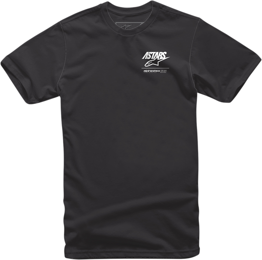 Black ALPINESTARS Back Mix T-Shirt in 2XL, featuring the brand logo on the front, displayed on a neutral background.