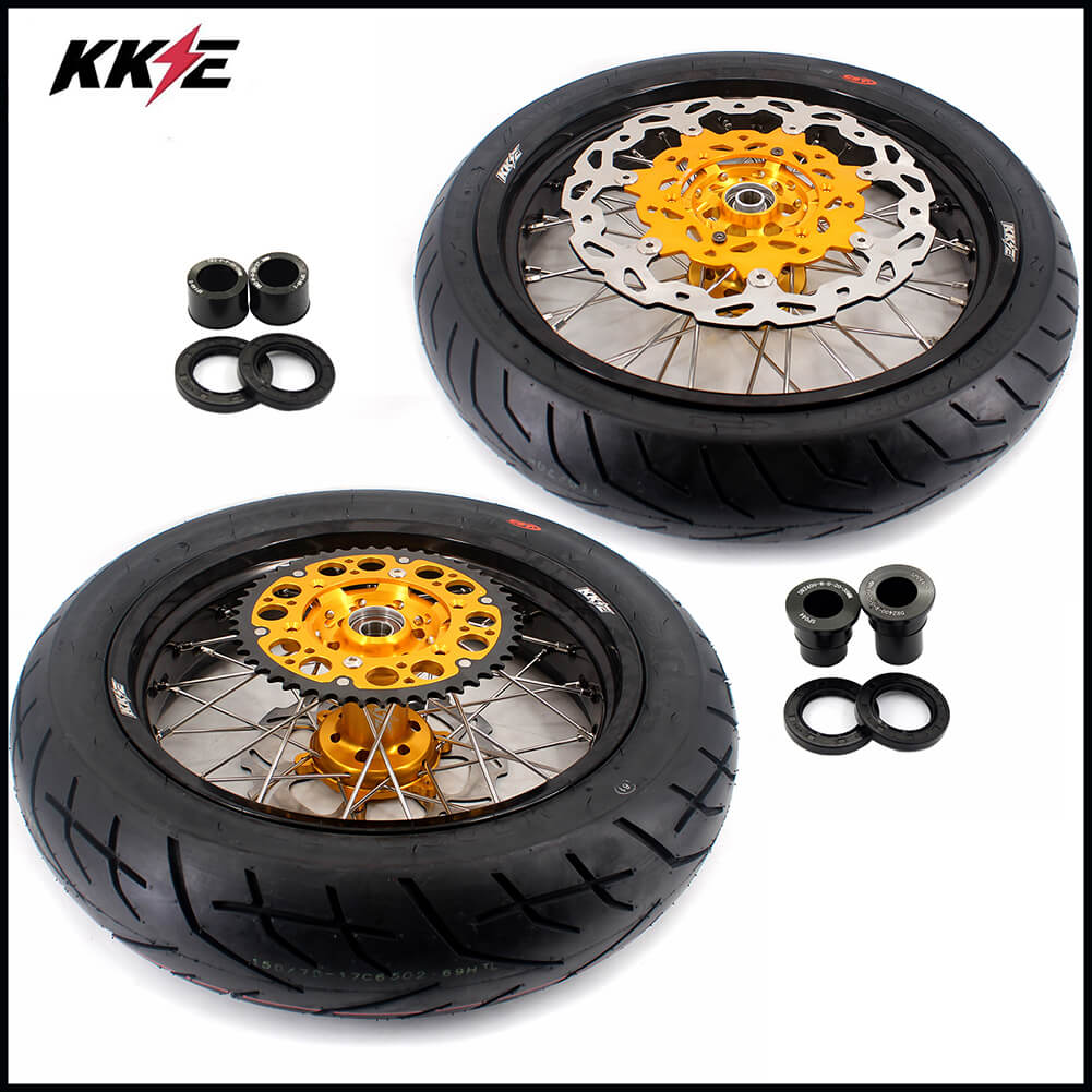 KKE 3.5/4.25*17" Supermoto Wheels For SUZUKI DRZ400SM 2005-2024 CST Tires - Howling Moto