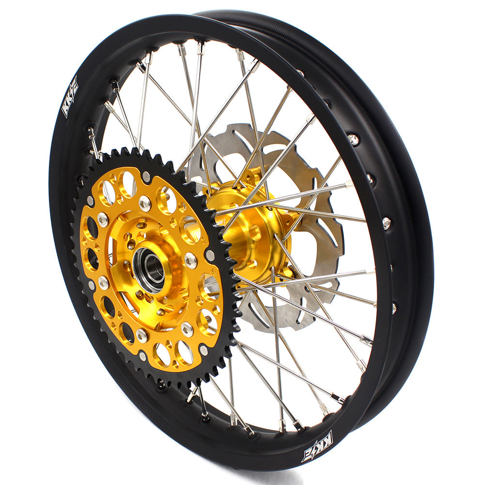 KKE 21" 18" Enduro Wheels Rims For SUZUKI DRZ400SM 2005-2024 Gold Hub - Howling Moto