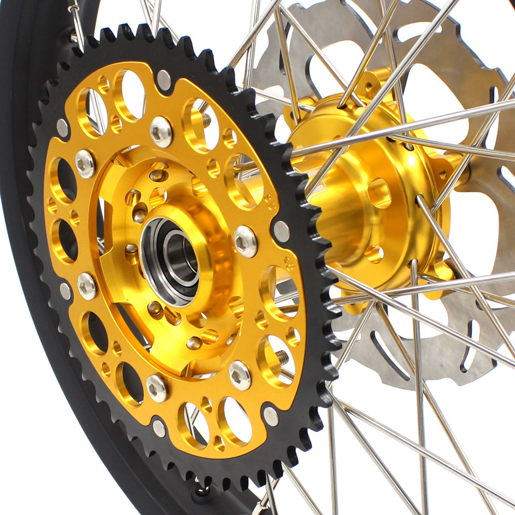 KKE 21" 18" Enduro Wheels Rims For SUZUKI DRZ400SM 2005-2024 Gold Hub - Howling Moto