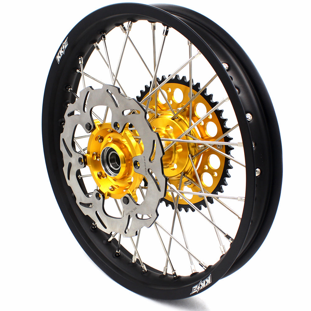 KKE 21" 18" Enduro Wheels Rims For SUZUKI DRZ400SM 2005-2024 Gold Hub - Howling Moto