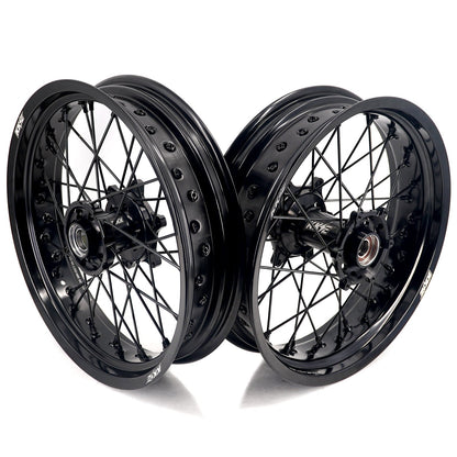 KKE 3.5*17'' & 4.25*17'' Supermoto Wheels Rims Fit STARK VARG MX EX Electric Dirt Bike All Black