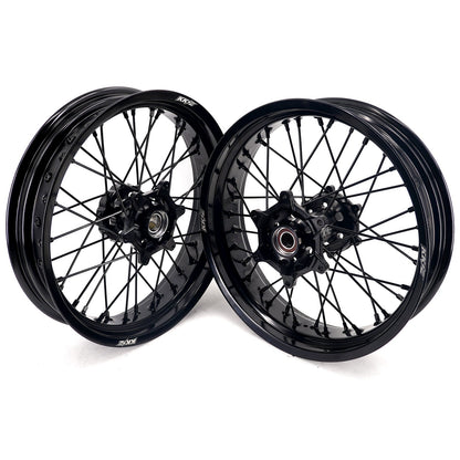 KKE 3.5*17'' & 4.25*17'' Supermoto Wheels Rims Fit STARK VARG MX EX Electric Dirt Bike All Black