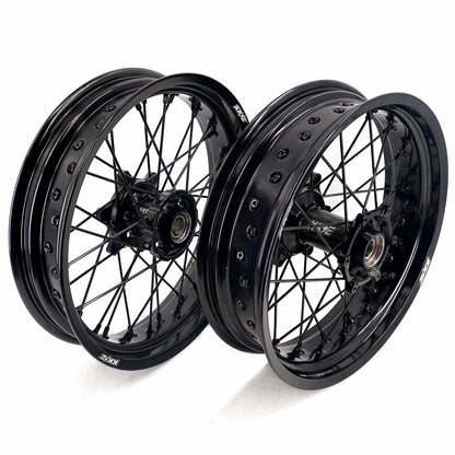 KKE 3.5*17'' & 4.25*17'' Supermoto Wheels Rims Fit STARK VARG MX EX Electric Dirt Bike All Black