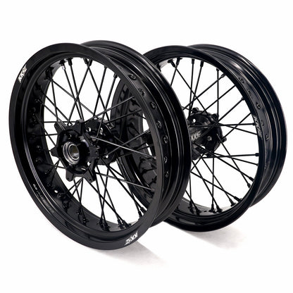 KKE 3.5*17'' & 4.25*17'' Supermoto Wheels Rims Fit STARK VARG MX EX Electric Dirt Bike All Black