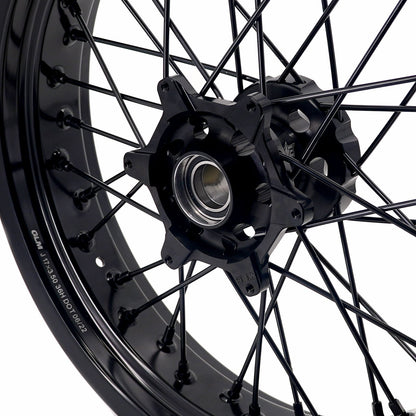 KKE 3.5*17'' & 4.25*17'' Supermoto Wheels Rims Fit STARK VARG MX EX Electric Dirt Bike All Black