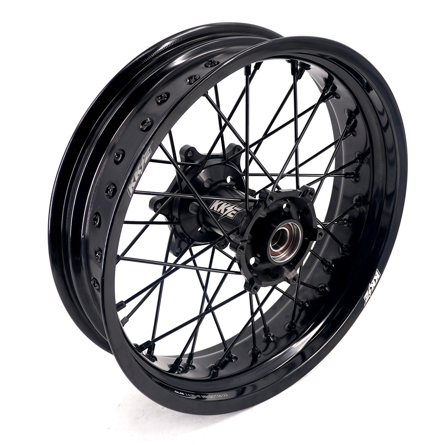KKE 3.5*17'' & 4.25*17'' Supermoto Wheels Rims Fit STARK VARG MX EX Electric Dirt Bike All Black