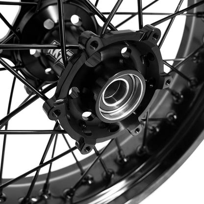 KKE 3.5*17'' & 4.25*17'' Supermoto Wheels Rims Fit STARK VARG MX EX Electric Dirt Bike All Black