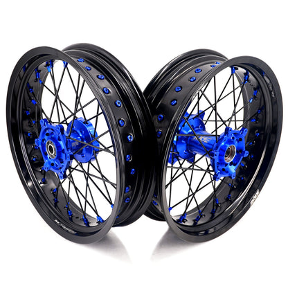 KKE 3.5/4.25*17" Supermoto Wheels Rims For YAMAHA WR250F 2001-2019 WR450F 2003-2018 - Howling Moto