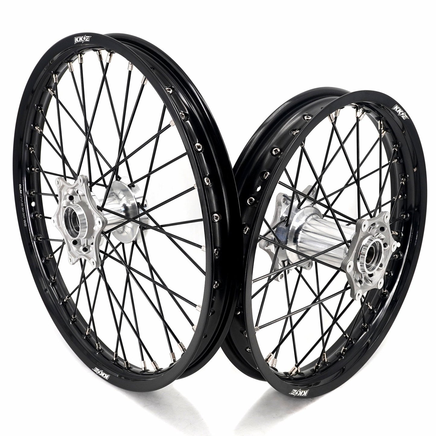 KKE 21/18 New Generation Cast Hub Billet Wheels Fit For KTM EXC XC-W XCF-W EXC-F 2003-2025 Black Spokes