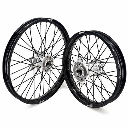 KKE 21/18 New Generation Cast Hub Billet Wheels Fit For KTM EXC XC-W XCF-W EXC-F 2003-2025 Black Spokes