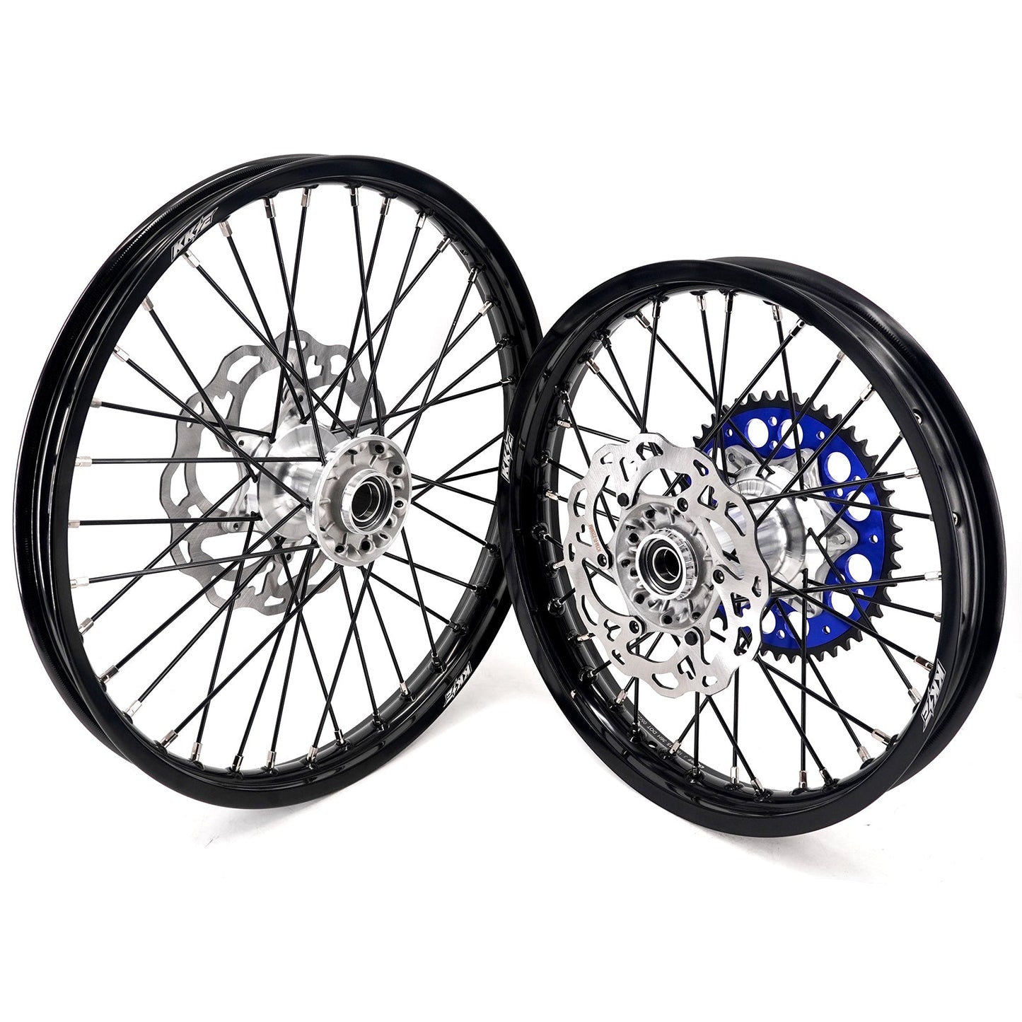 KKE 21/18 New Generation Cast Hub Billet Wheels Fit For KTM EXC XC-W XCF-W EXC-F 2003-2025 Black Spokes