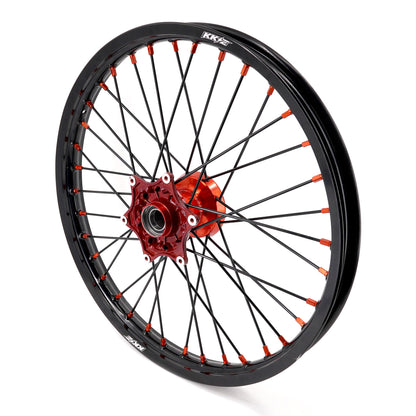 KKE 21" 18" Cast Enduro Wheels For KTM EXC EXC-F EXC-E 2003-2024 Black Spokes - Howling Moto
