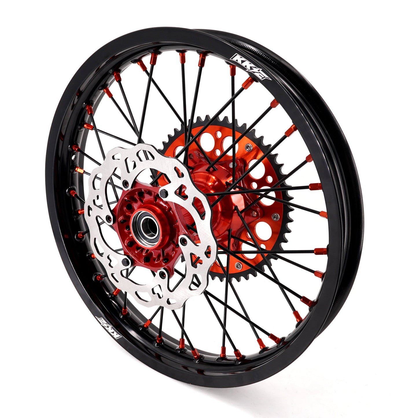KKE 21" 18" Cast Enduro Wheels For KTM EXC EXC-F EXC-E 2003-2024 Black Spokes - Howling Moto