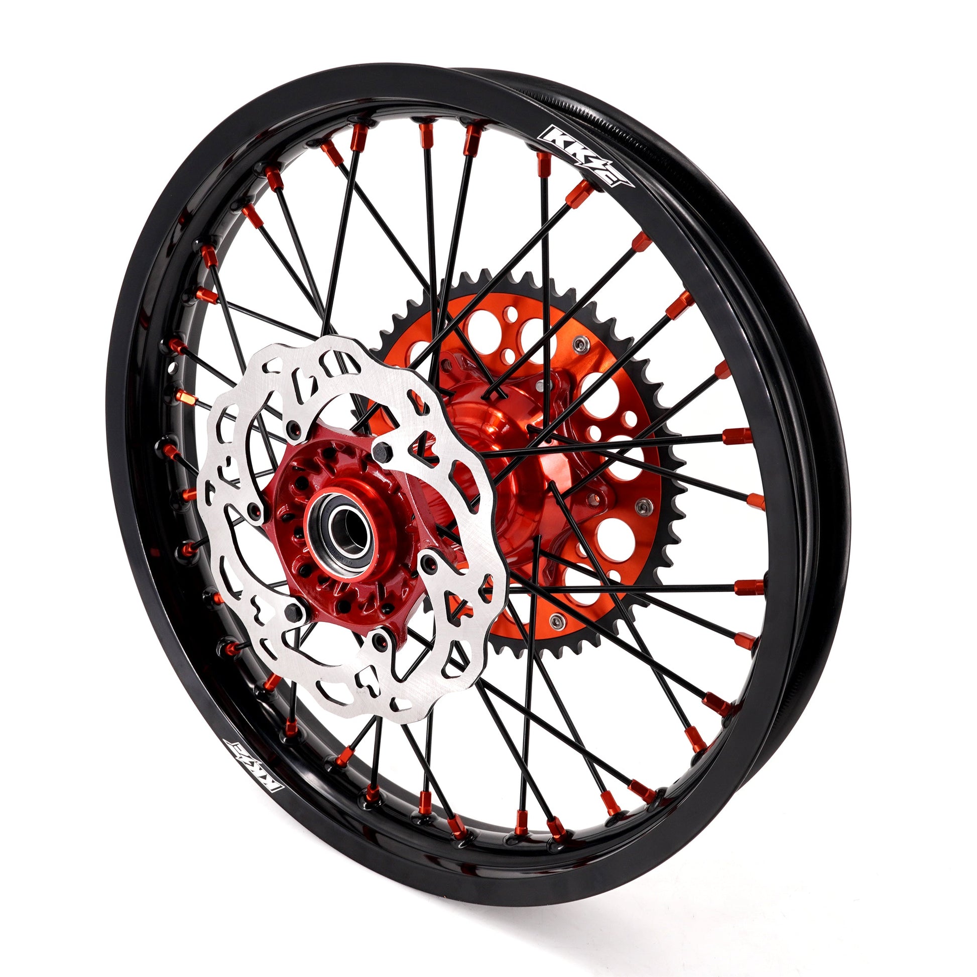 KKE 21" 18" Cast Enduro Wheels For KTM EXC EXC-F EXC-E 2003-2024 Black Spokes - Howling Moto