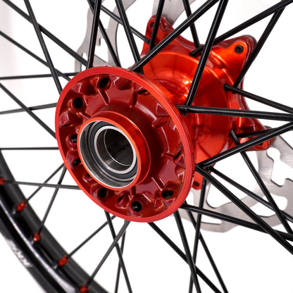 KKE 21" 18" Cast Enduro Wheels For KTM EXC EXC-F EXC-E 2003-2024 Black Spokes - Howling Moto