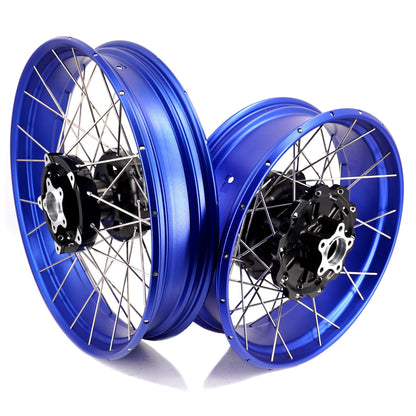 KKE 3.5*19'' & 5.0*18'' Tubeless Wheels Fit Harley Street Glide/CVO 2024 Blue Rims - Howling Moto