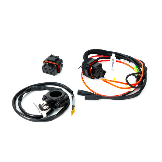 EBMX X-9000-V3 custom wiring harness for QS138 70H and 90H motors, controller wiring with connectors and cables.