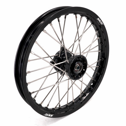 KKE 1.4*14 & 1.6*12 Spoked Kid's Wheels Rims Set for Kawasaki KX65 2000-2024 Black - Howling Moto