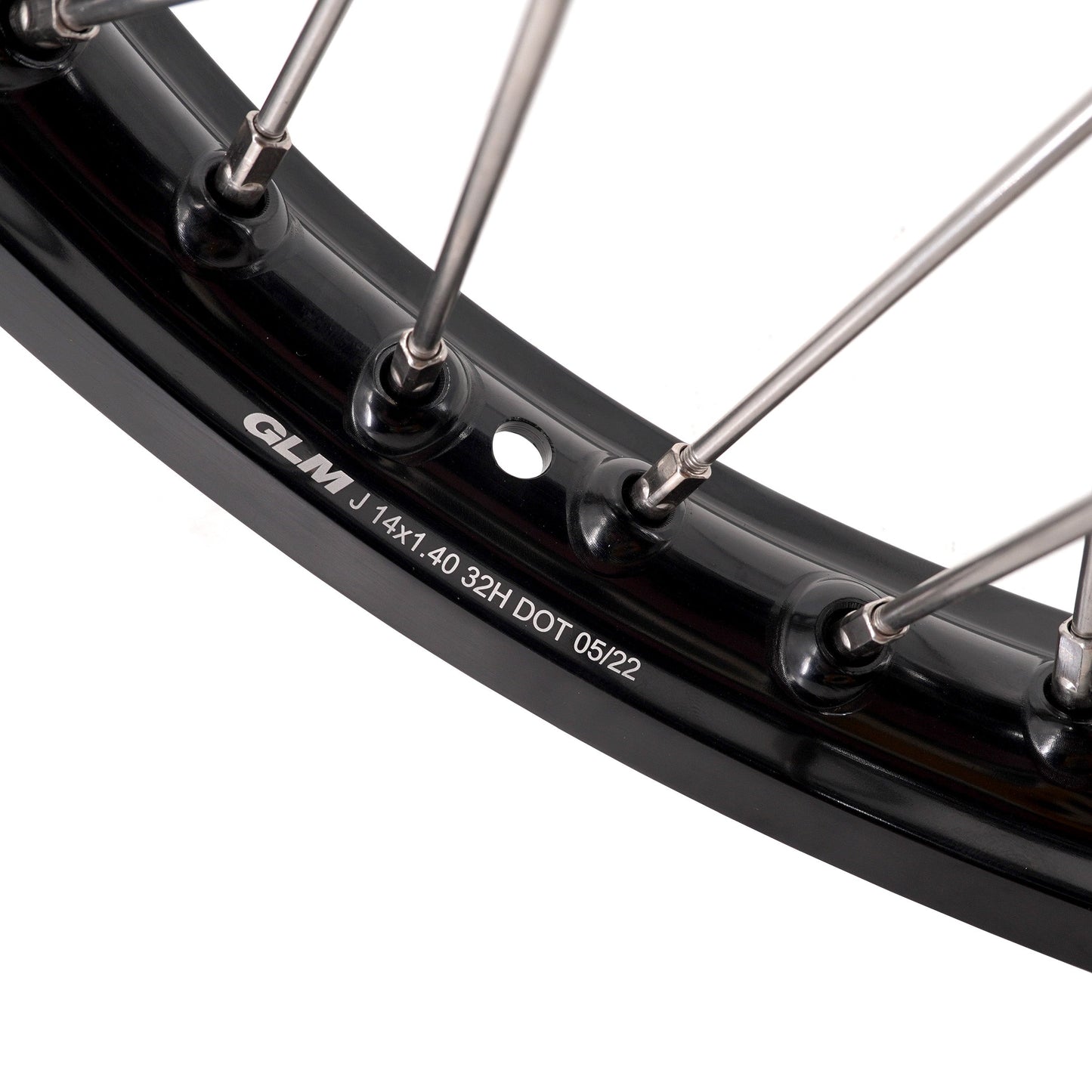 KKE 1.4*14 & 1.6*12 Spoked Kid's Wheels Rims Set for Kawasaki KX65 2000-2024 Black - Howling Moto