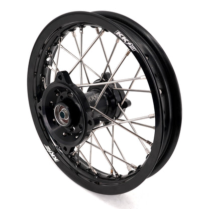 KKE 1.4*14 & 1.6*12 Spoked Kid's Wheels Rims Set for Kawasaki KX65 2000-2024 Black - Howling Moto