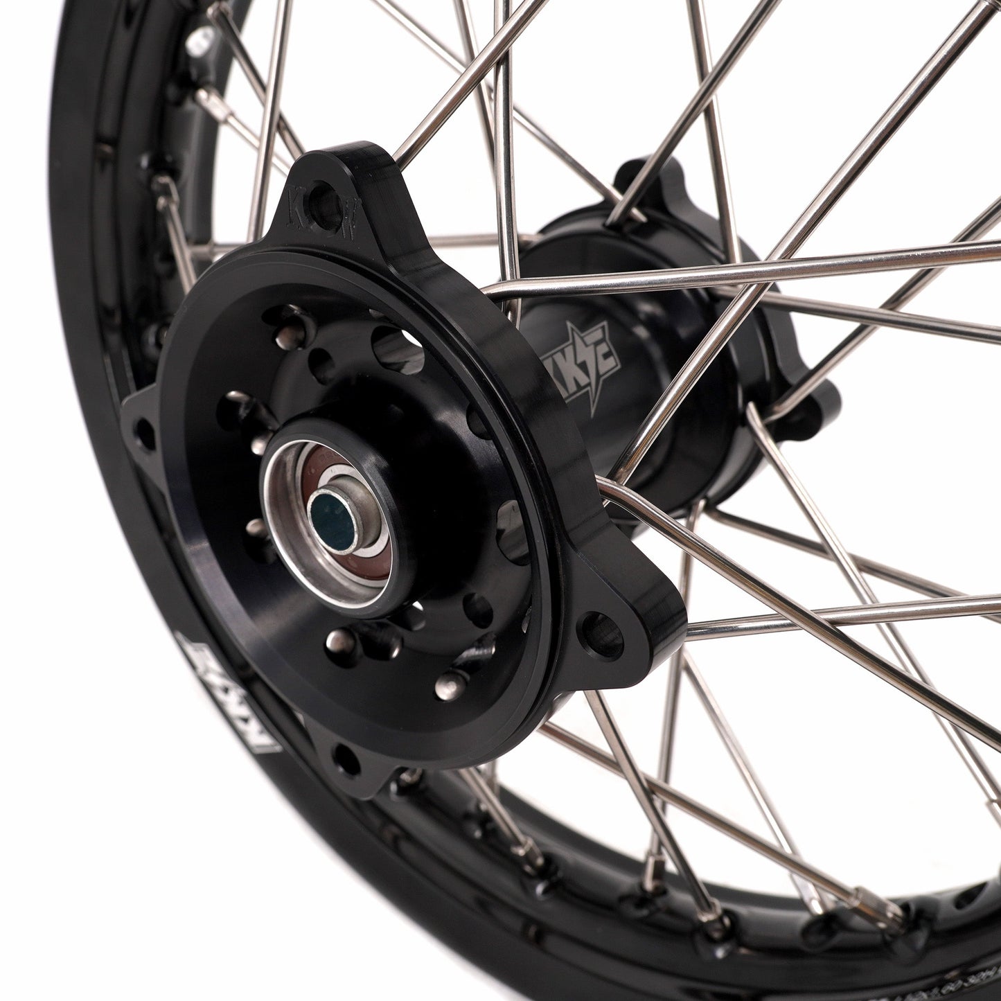 KKE 1.4*14 & 1.6*12 Spoked Kid's Wheels Rims Set for Kawasaki KX65 2000-2024 Black - Howling Moto
