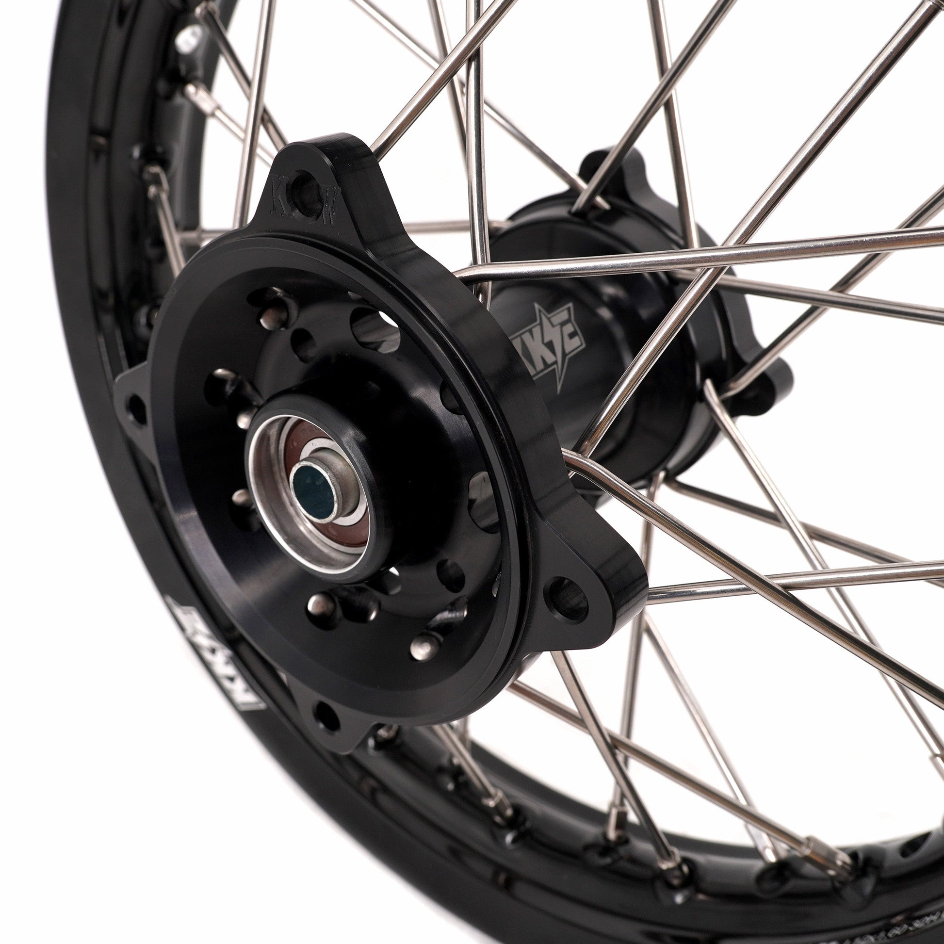 KKE 1.4*14 & 1.6*12 Spoked Kid's Wheels Rims Set for Kawasaki KX65 2000-2024 Black - Howling Moto