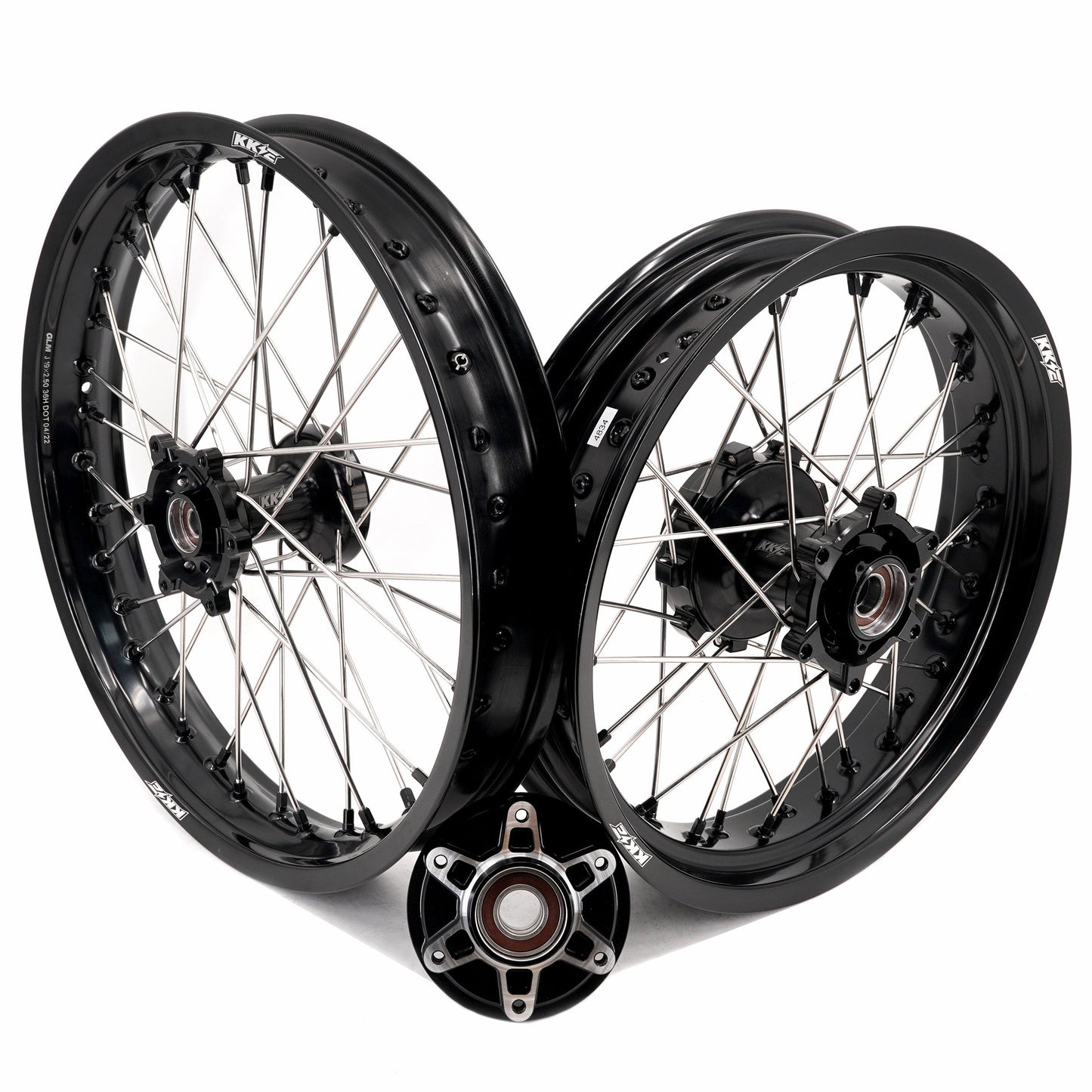 KKE 2.5*19 & 3.5*17 Dirtbike Tubed Spoke Wheels Rims Fit KTM 390 Adventure 2020-2021 Black - Howling Moto