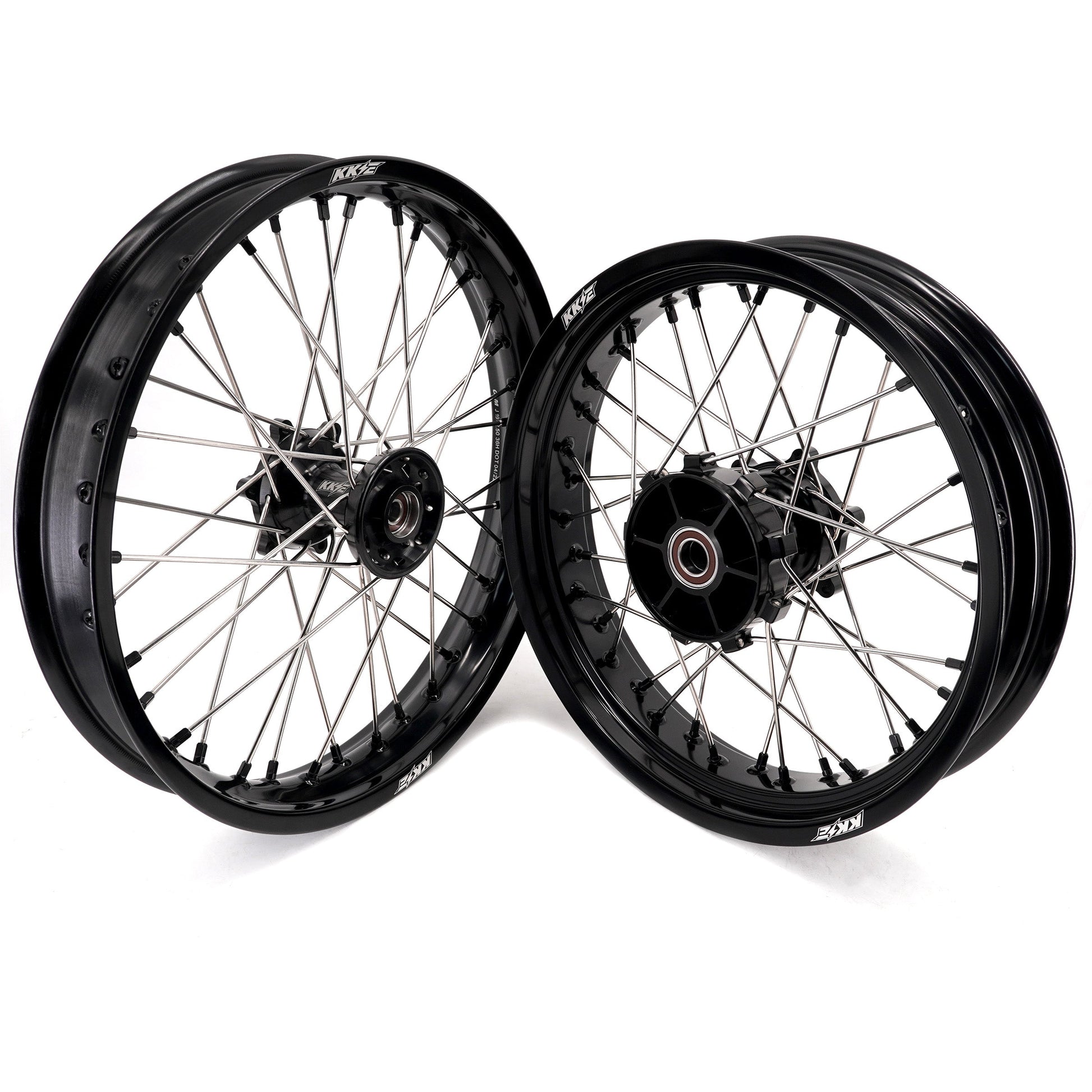 KKE 2.5*19 & 3.5*17 Dirtbike Tubed Spoke Wheels Rims Fit KTM 390 Adventure 2020-2021 Black - Howling Moto