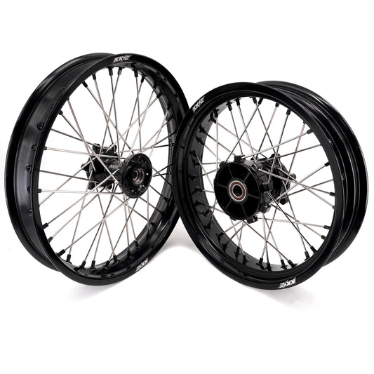 KKE 2.5*19 & 3.5*17 Dirtbike Tubed Spoke Wheels Rims Fit KTM 390 Adventure 2020-2021 Black - Howling Moto