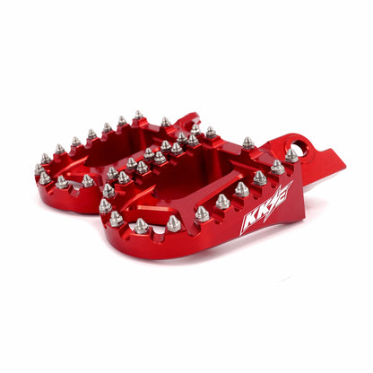 KKE Footpegs Billet Foot Rest For Rawrr Mantis, Mantis X, Red and Black (Collective) - Howling Moto