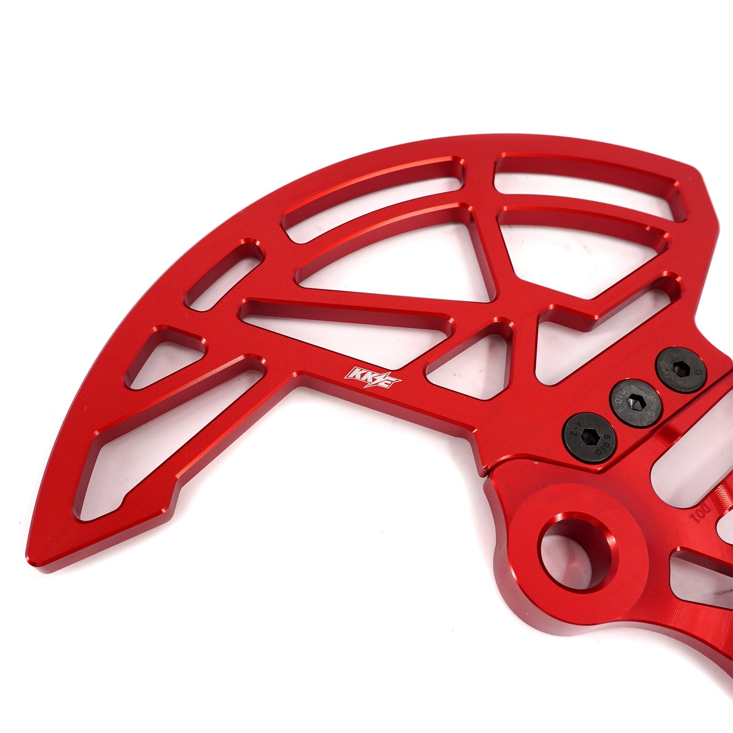 KKE Aluminum Rear Brake Disc Guard Fit Rawrr Mantis, Mantis X Red and Black (Collective) - Howling Moto